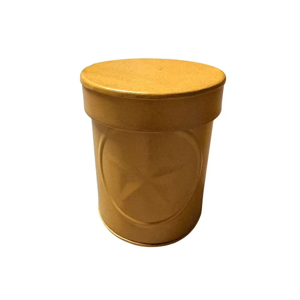 Vintage Mustard Yellow Metal Star Canister Set Rustic Farmhouse Nesting Tins 3pc
